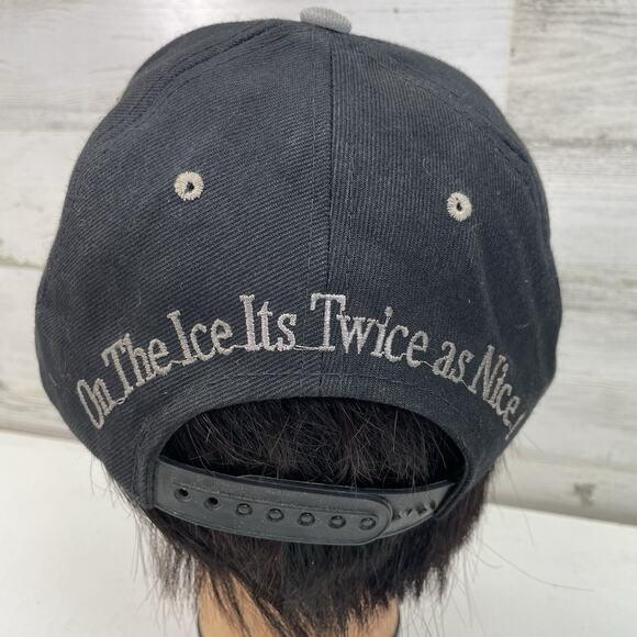 Coed Naked Ice Hockey Hat Men's OS Black Snapback On Ice Is Twice As Nice Cap - Picture 4 of 12